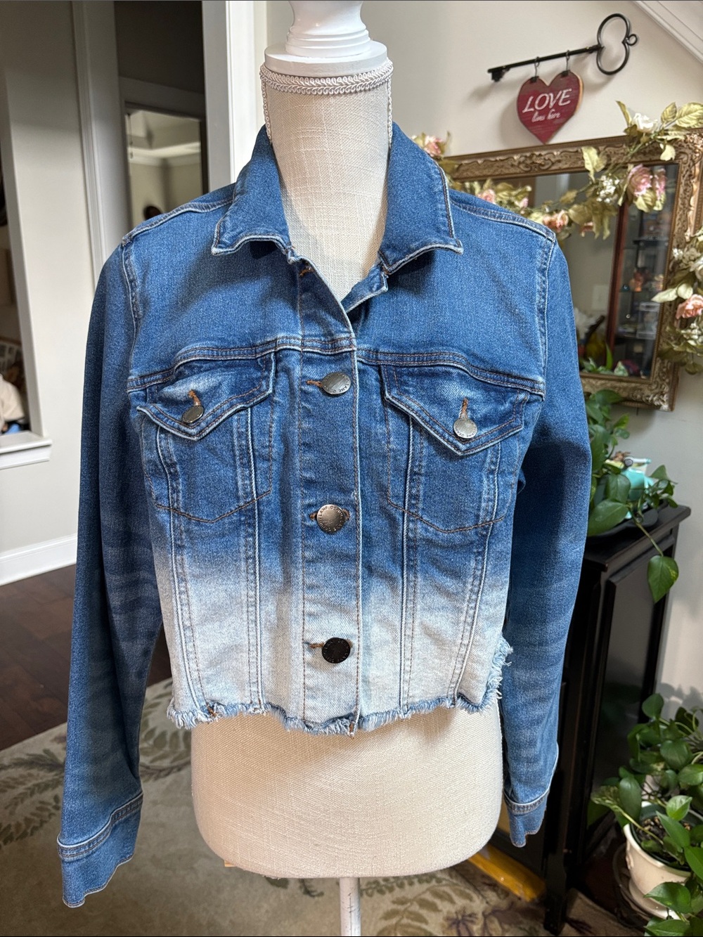 Lane Bryant cropped denim jacket size 14